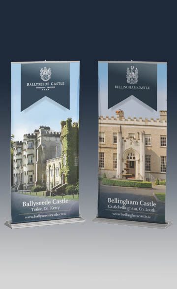 Romantic Castles of Ireland Pull Up Banners Mock Up